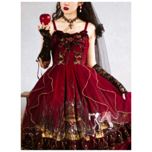 Decaying Forest Series JSK Retro Gothic Lolita Sling Dress