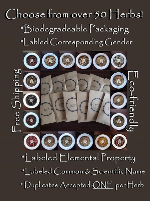 Herbs-Choose 4,5,6,7,8,9,10, Witchcraft Herbs in Eco-friendly Packaging